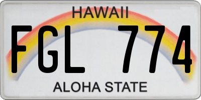 HI license plate FGL774