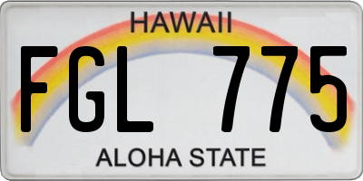 HI license plate FGL775