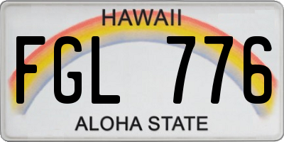 HI license plate FGL776