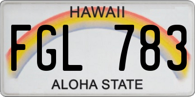 HI license plate FGL783