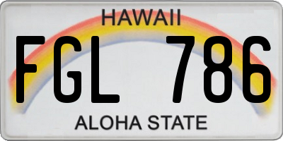 HI license plate FGL786