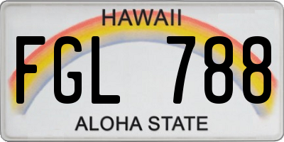 HI license plate FGL788