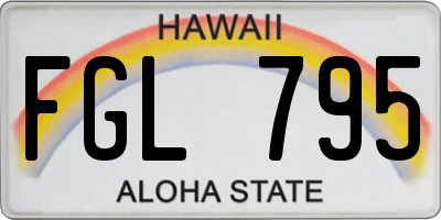 HI license plate FGL795