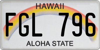 HI license plate FGL796