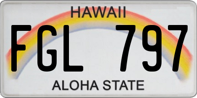 HI license plate FGL797