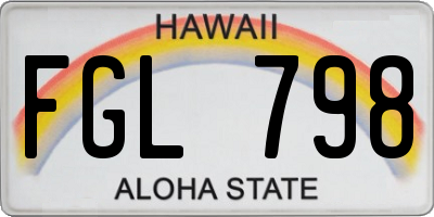 HI license plate FGL798