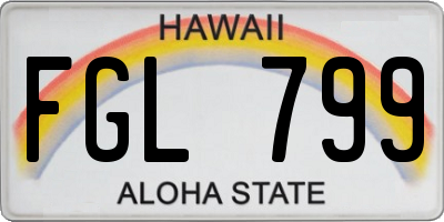 HI license plate FGL799