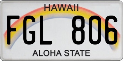 HI license plate FGL806