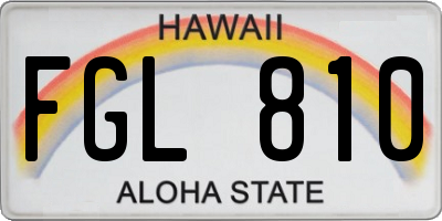 HI license plate FGL810