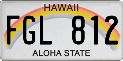 HI license plate FGL812