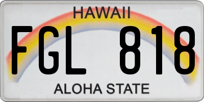 HI license plate FGL818