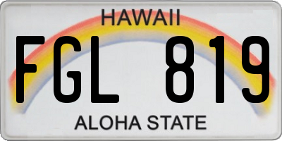 HI license plate FGL819