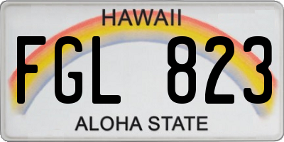 HI license plate FGL823