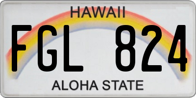 HI license plate FGL824