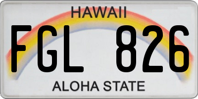 HI license plate FGL826