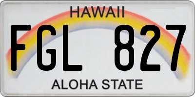 HI license plate FGL827