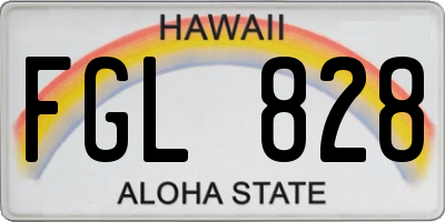HI license plate FGL828