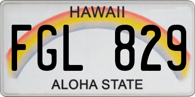 HI license plate FGL829