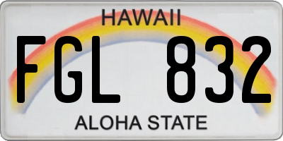 HI license plate FGL832