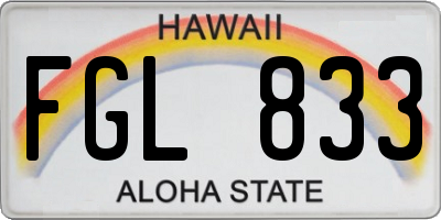 HI license plate FGL833