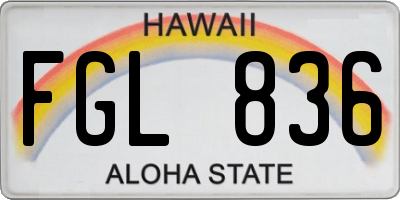 HI license plate FGL836