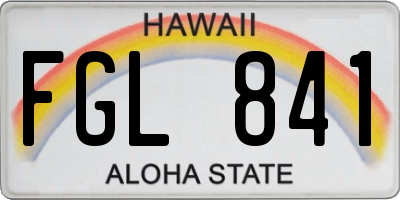 HI license plate FGL841