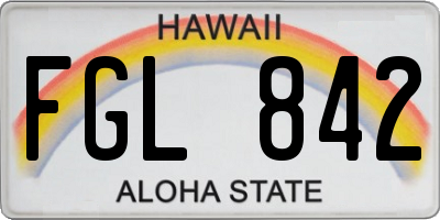 HI license plate FGL842