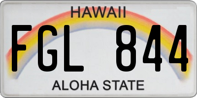 HI license plate FGL844