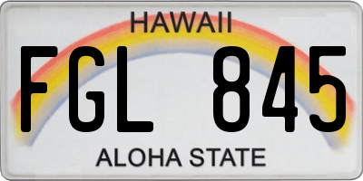 HI license plate FGL845