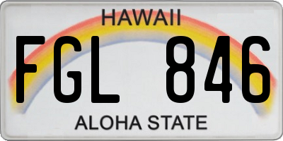 HI license plate FGL846