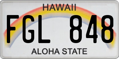 HI license plate FGL848