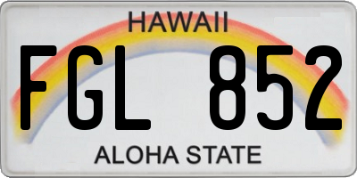 HI license plate FGL852