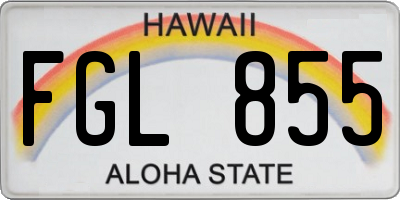 HI license plate FGL855