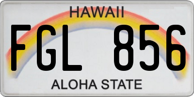HI license plate FGL856