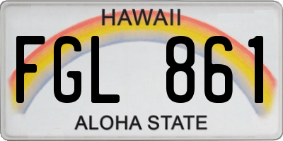 HI license plate FGL861