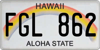 HI license plate FGL862