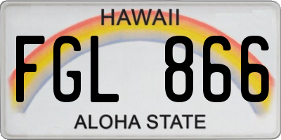 HI license plate FGL866