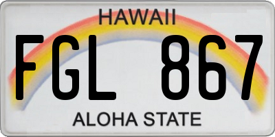 HI license plate FGL867