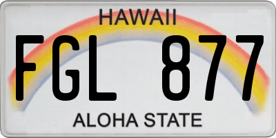HI license plate FGL877