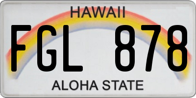 HI license plate FGL878