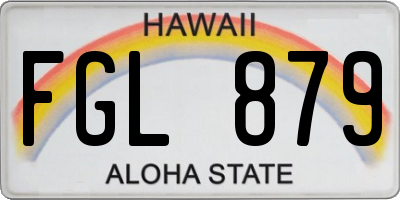 HI license plate FGL879