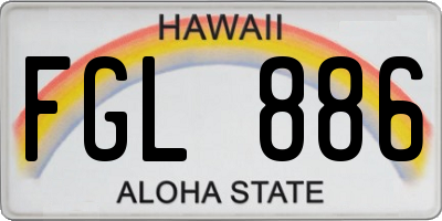 HI license plate FGL886