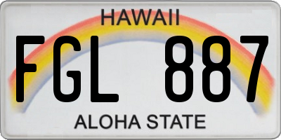 HI license plate FGL887
