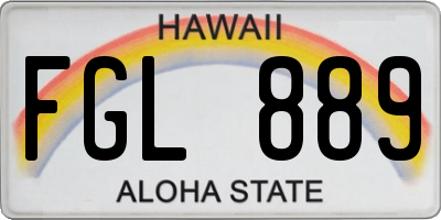 HI license plate FGL889