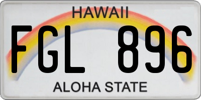 HI license plate FGL896