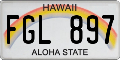HI license plate FGL897