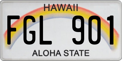 HI license plate FGL901