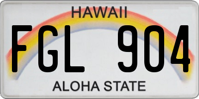 HI license plate FGL904
