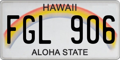 HI license plate FGL906