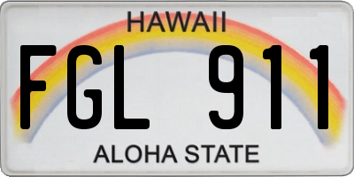 HI license plate FGL911